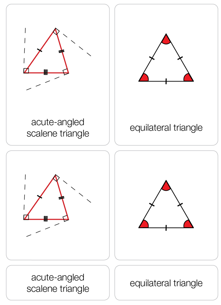 Types of Triangles Nomenclature Cards (3-6) (Printed)
