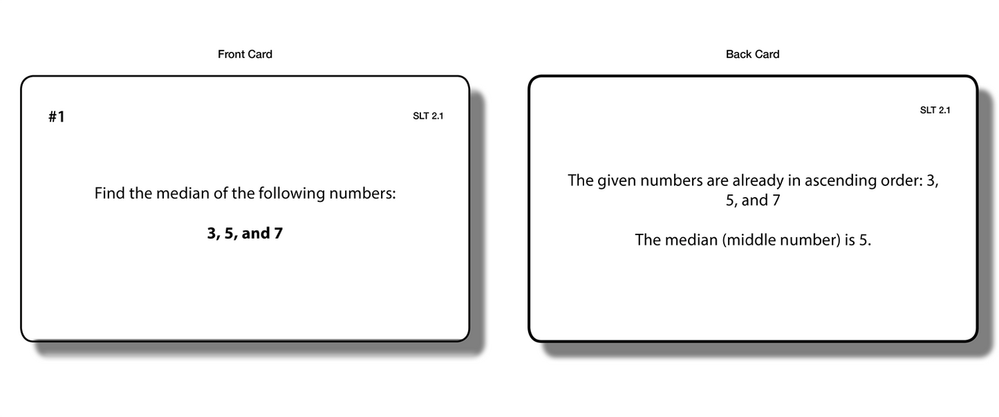 Statistics: Level Two (Task Cards)