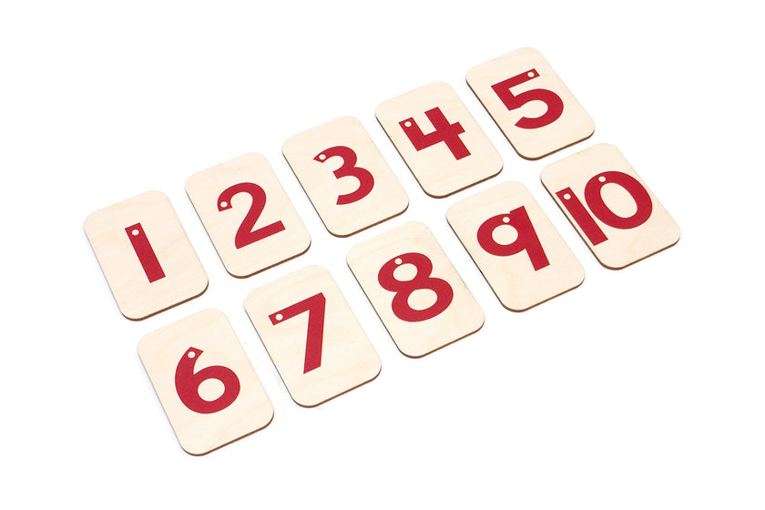 Wooden Raised Number Tiles