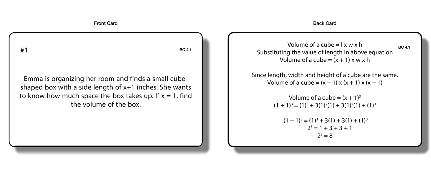Binomial Cubing (Task Cards)