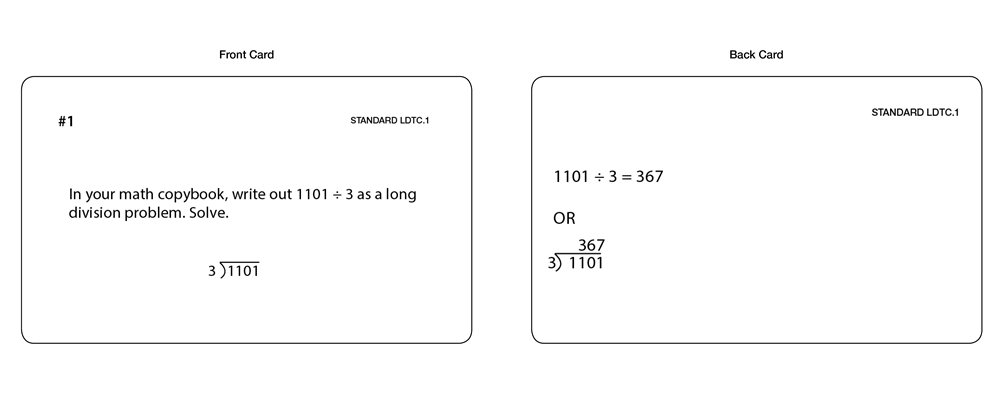 Mathematics Long Division Task Cards