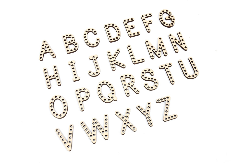 Lacing Wooden Alphabets