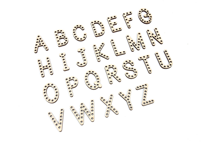 Lacing Wooden Alphabets
