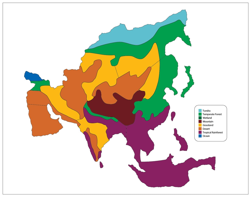 Biomes of Asia Puzzle Map