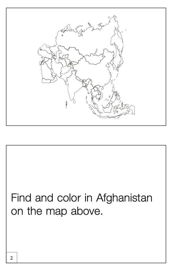 Puzzle Map of Asia Workbook (Printed)