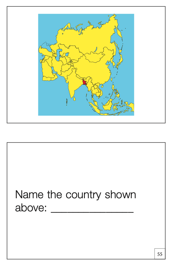 Puzzle Map of Asia Workbook (Printed)