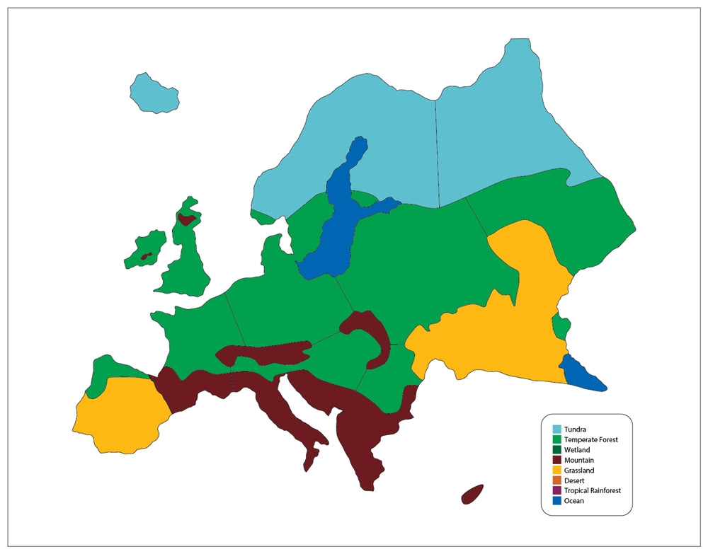 Biomes of Europe Puzzle Map