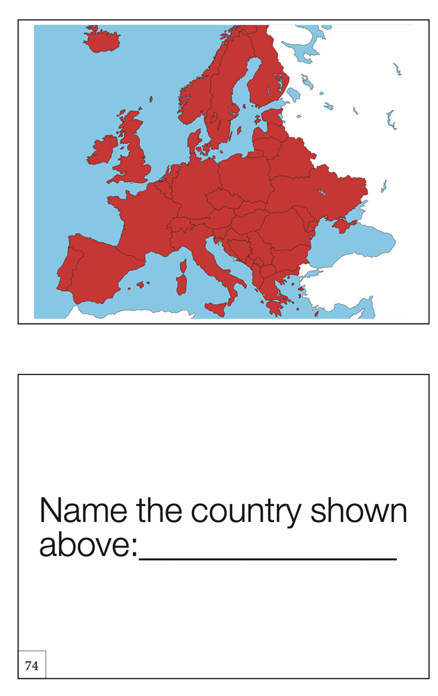 Puzzle Map of Europe Workbook (Printed)