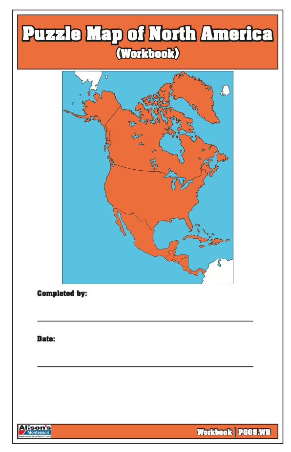 Puzzle Map of North America Workbook (Printed)