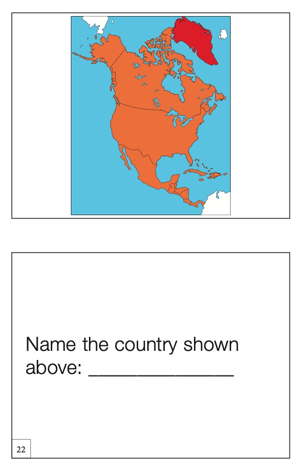 Puzzle Map of North America Workbook (Printed)