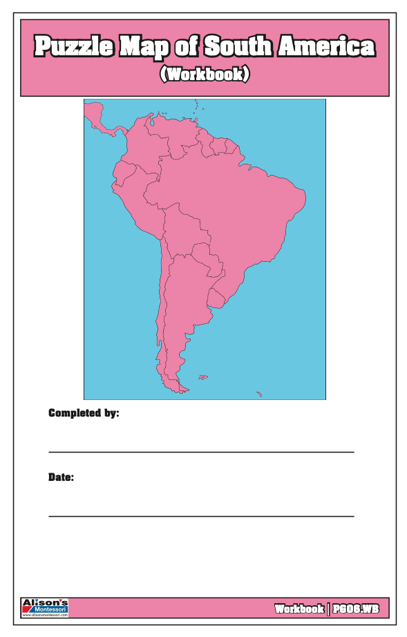 Puzzle Map of South America Workbook (Printed)