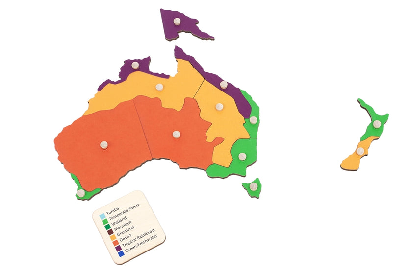 Biomes of Australia Puzzle Map