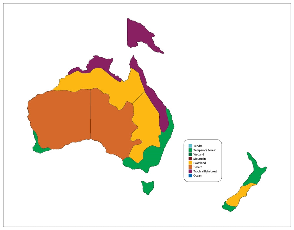 Biomes of Australia Puzzle Map