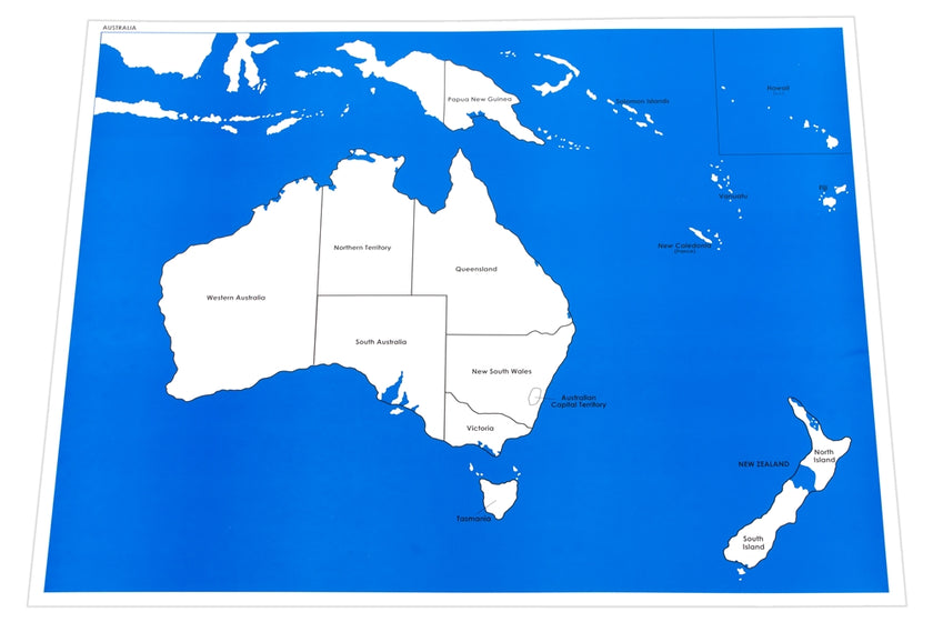Labeled Control Chart for Map of Australia (Premium Quality)