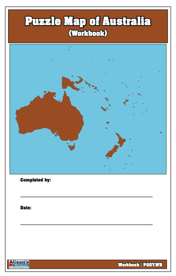 Puzzle Map of Australia Workbook (Printed)