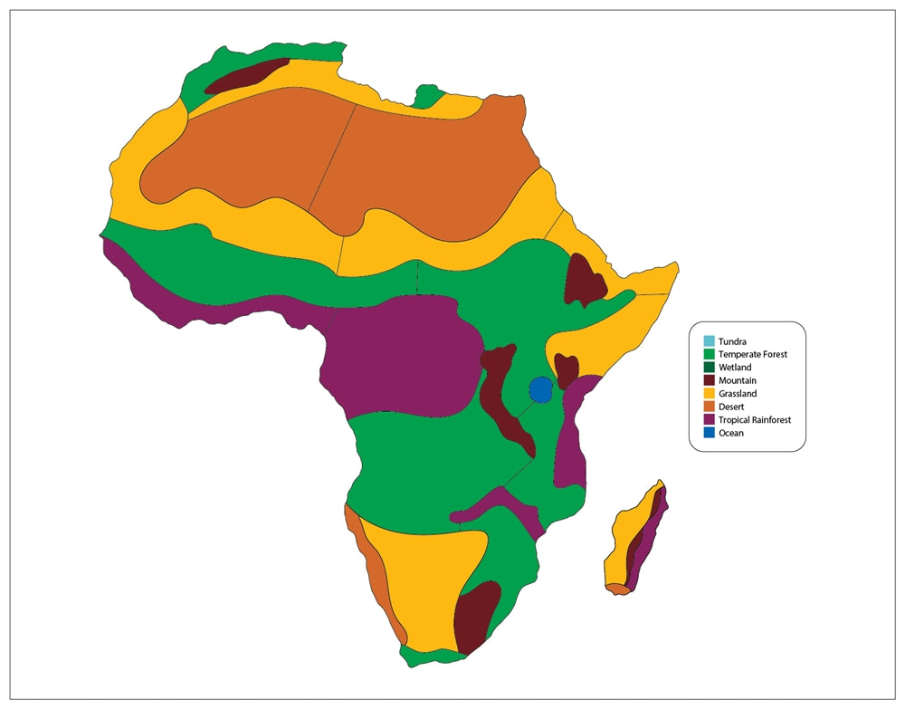 Biomes of Africa Puzzle Map