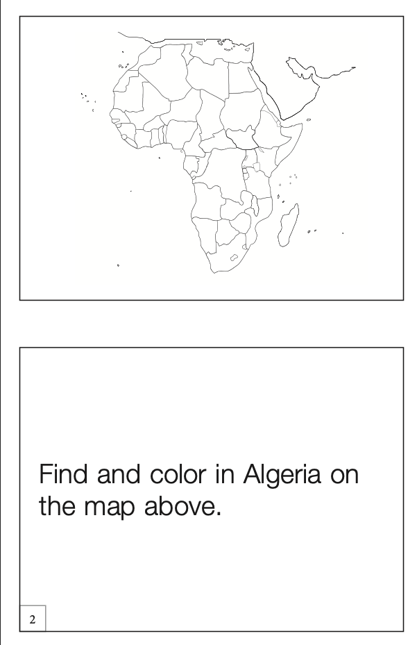 Puzzle Map of Africa Workbook (Printed)