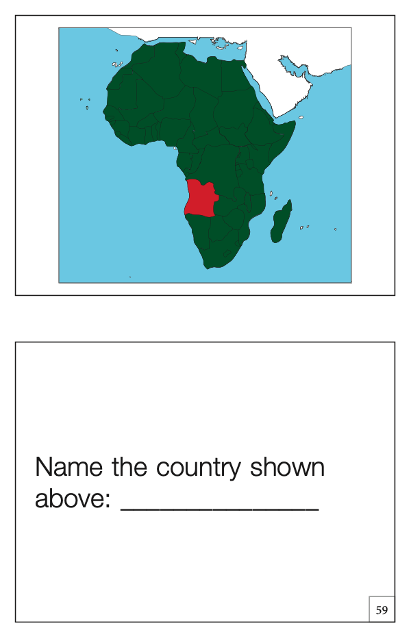 Puzzle Map of Africa Workbook (Printed)