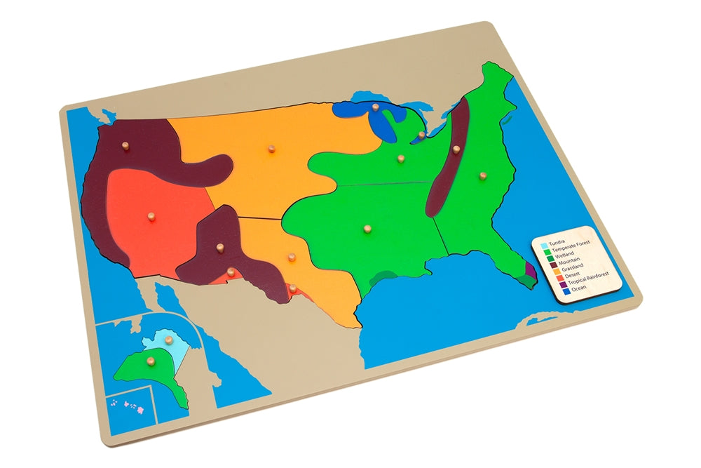 Biomes of USA Puzzle Map