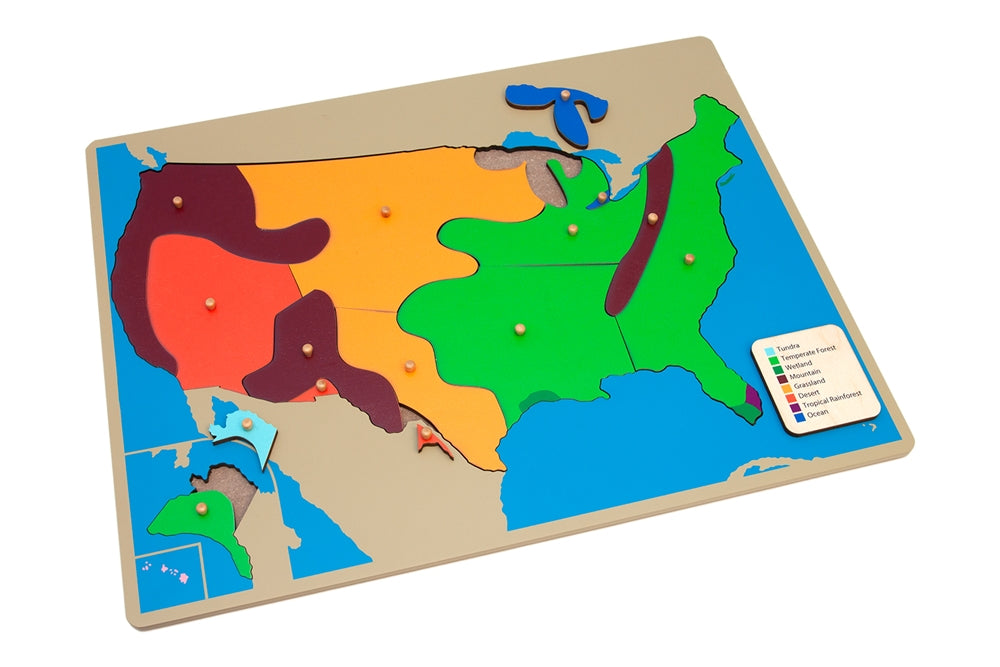 Biomes of USA Puzzle Map