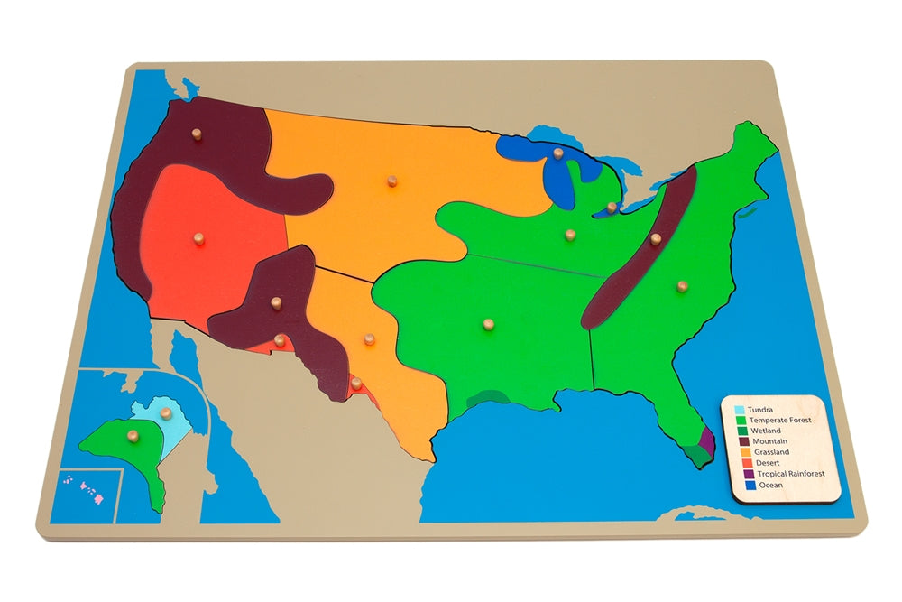 Biomes of USA Puzzle Map