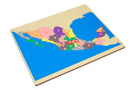 Puzzle Map of Mexico with Labeled & Unlabeled Control Charts