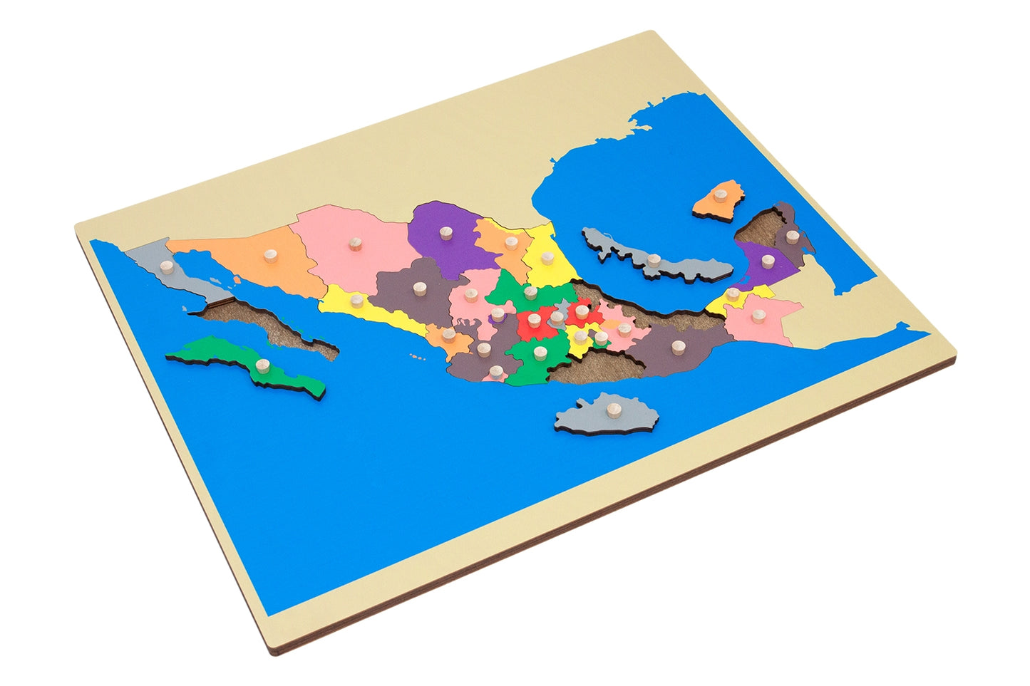 Puzzle Map of Mexico with Labeled & Unlabeled Control Charts