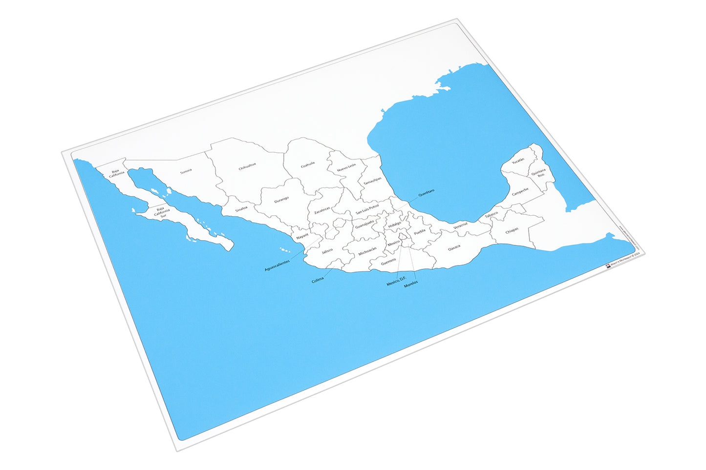 Puzzle Map of Mexico with Labeled & Unlabeled Control Charts