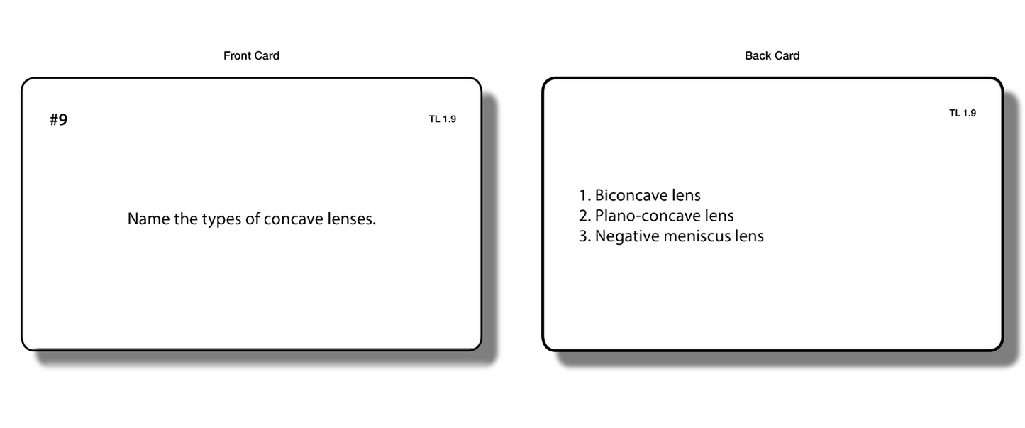 Types of Lenses Task Cards
