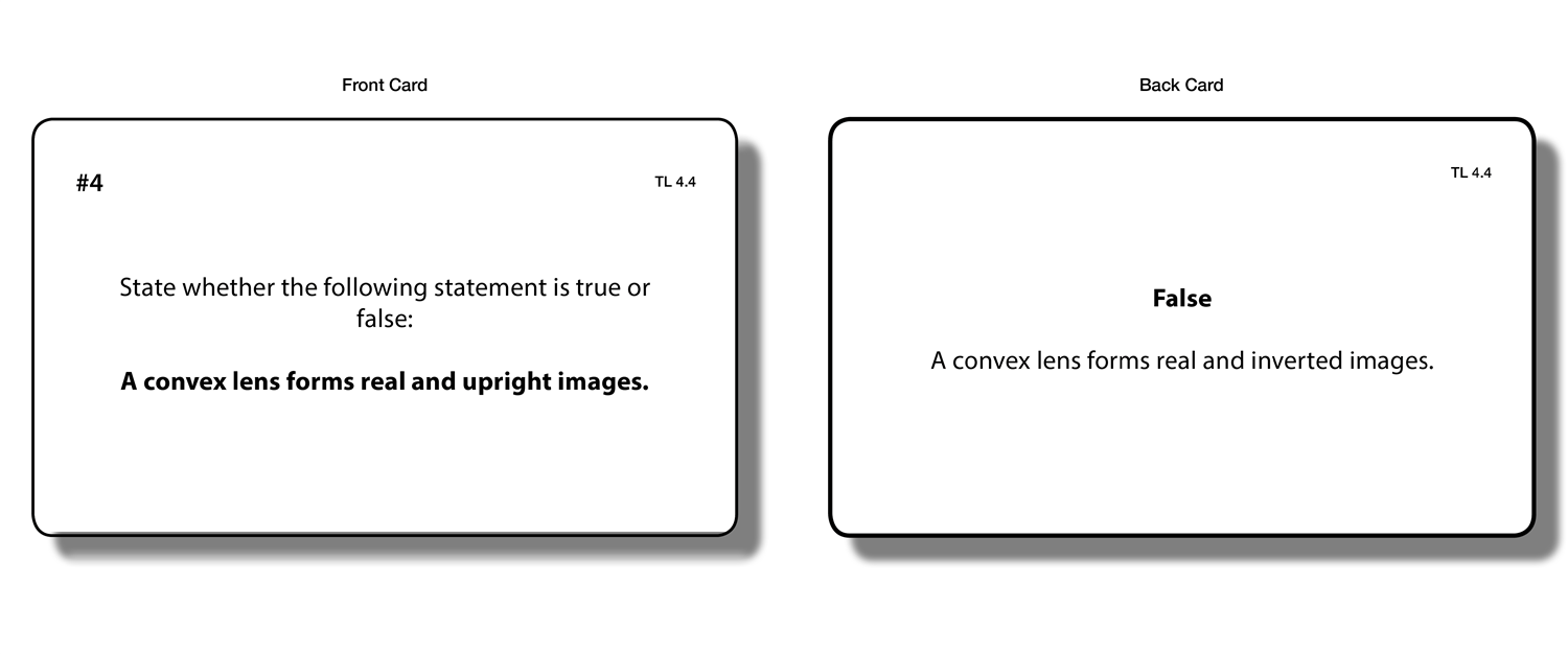 Types of Lenses Task Cards