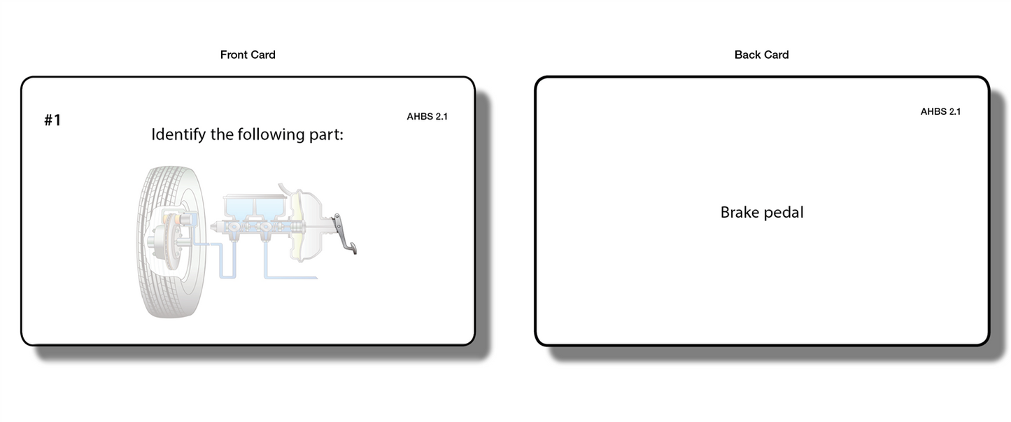 Automobile Hydraulic Brake System Task Cards