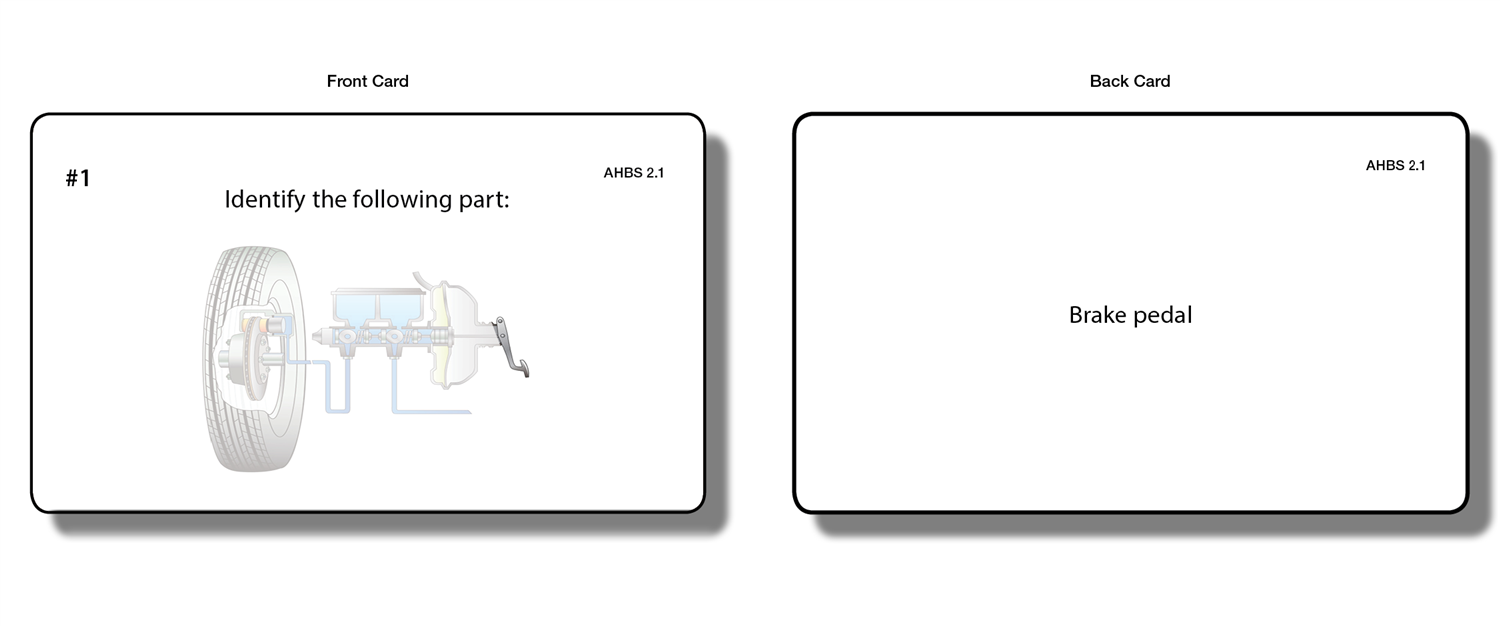 Automobile Hydraulic Brake System Task Cards