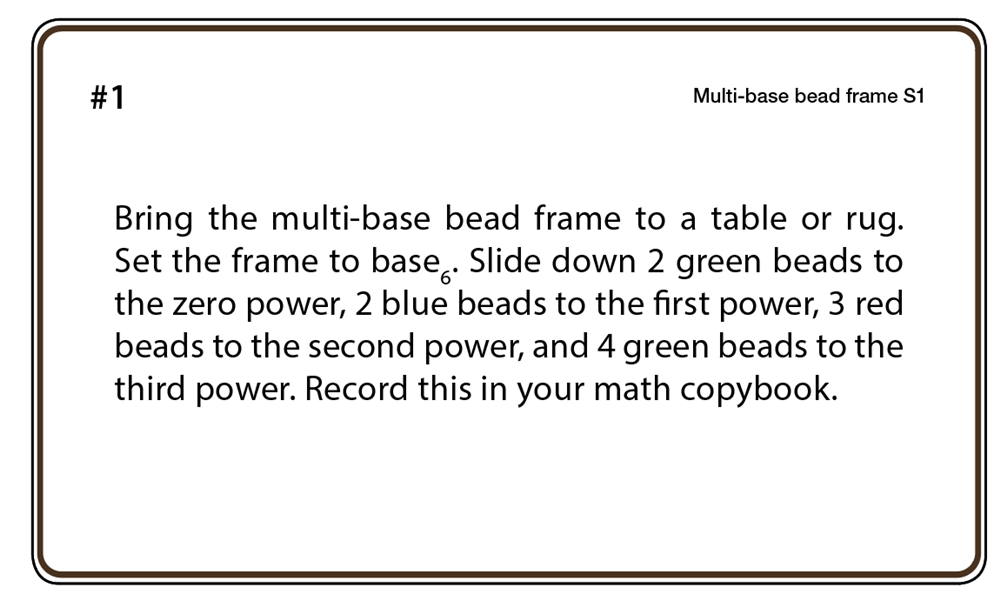 Multi-Base Bead Frame Task Cards