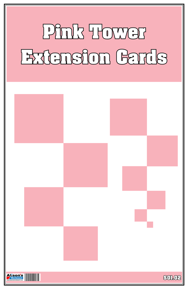 Pink Tower Extension Charts (Printed)