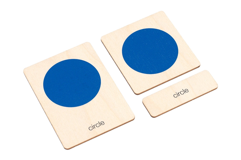 Geometric Cabinet Shapes Wooden Nomenclature Cards (3-6)