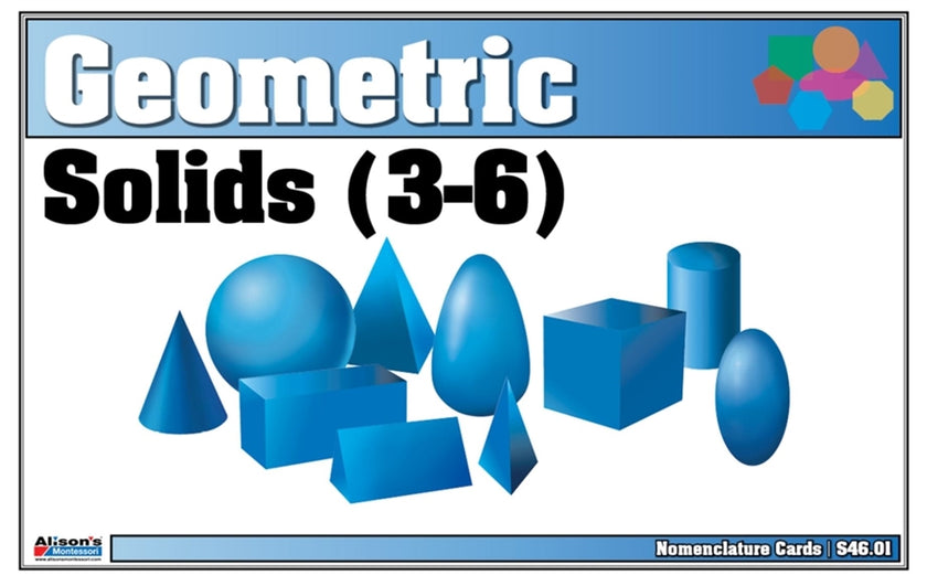Geometric Solids Nomenclature Cards 3-6 (Printed)