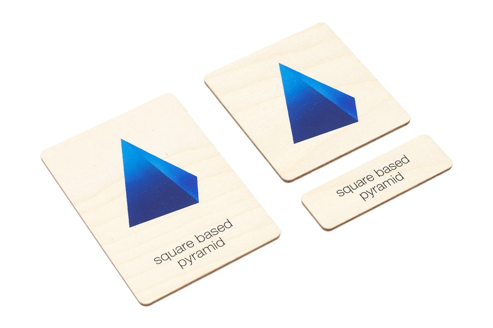 Geometric Solids Wooden Nomenclature Cards (3-6)