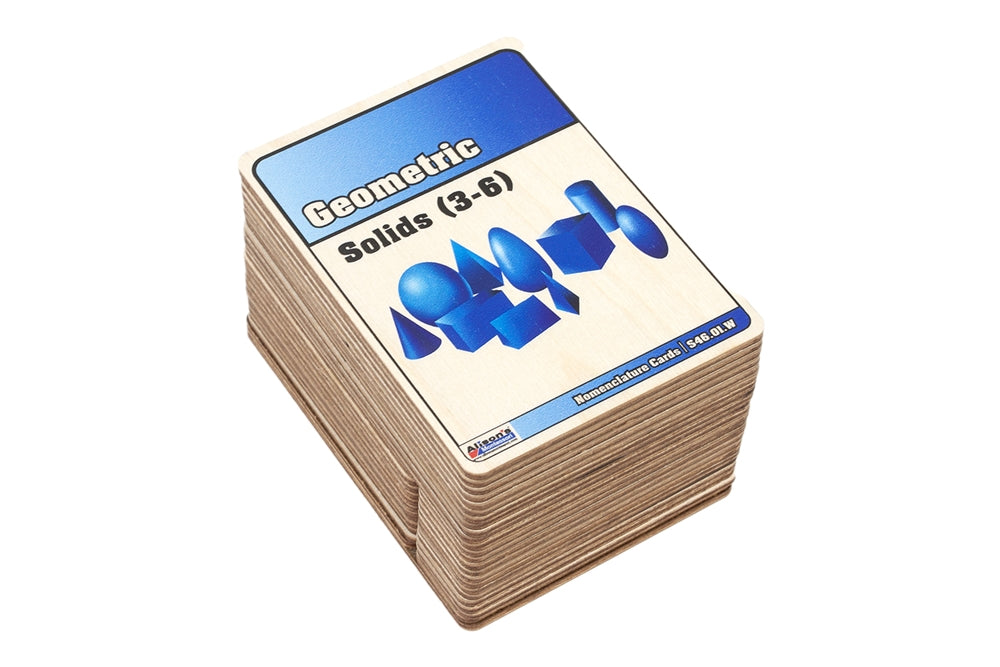 Geometric Solids Wooden Nomenclature Cards (3-6)