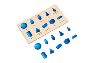 Geometric Solids Wooden Matching Chart & Cutouts
