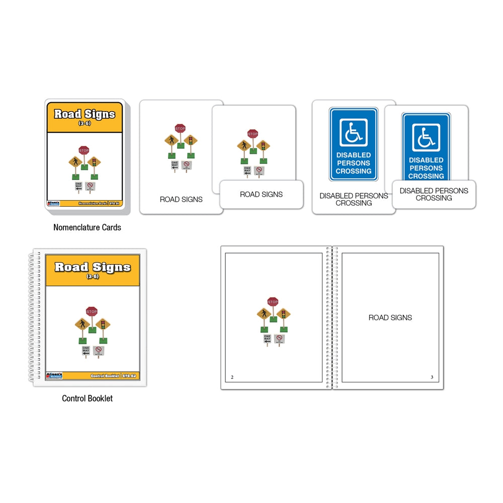 Block Play Traffic Signs with Nomenclature Cards (3-6) (Printed)
