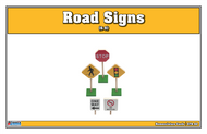 Block Play Traffic Signs with Nomenclature Cards (6-9) (Printed)