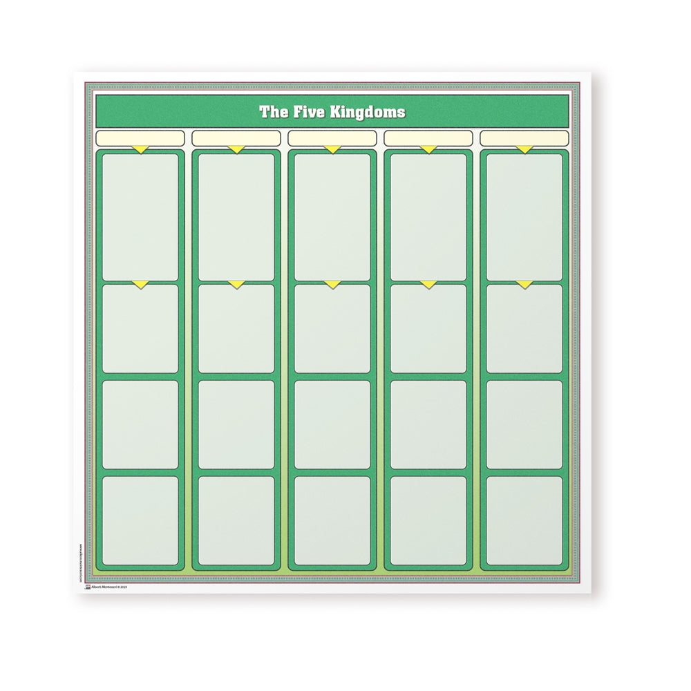 The Five Kingdoms Chart w/ Cards