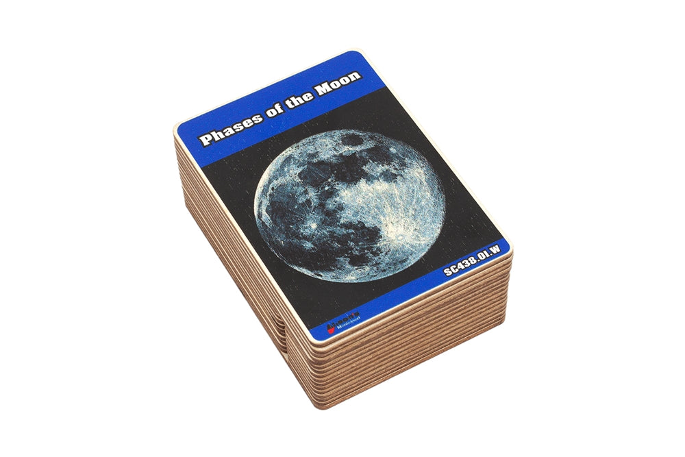 Phases of the Moon Wooden Nomenclature Cards (3-6)