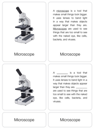 Parts of a Microscope Nomenclature Cards (6-9)