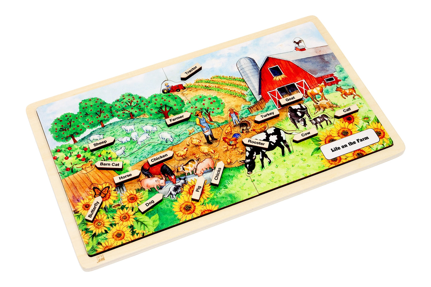 Life on the Farm Puzzle with Nomenclature Cards (6-9) (Printed)