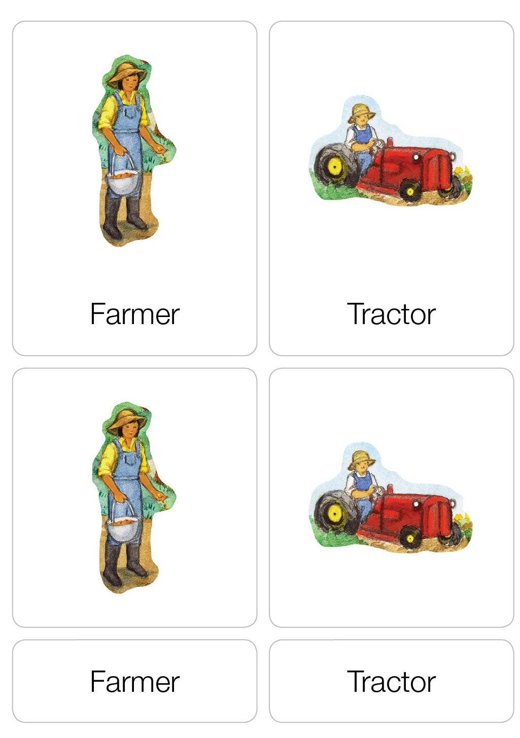 Life on the Farm Puzzle with Nomenclature Cards (6-9) (Printed)