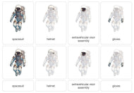 Parts of an Astronaut Spacesuit Nomenclature Cards (3-6) (Printed)