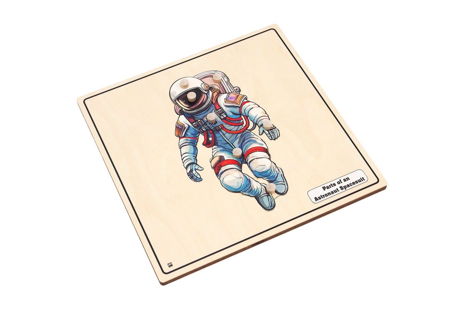 Parts of an Astronaut Spacesuit Knobbed Puzzle
