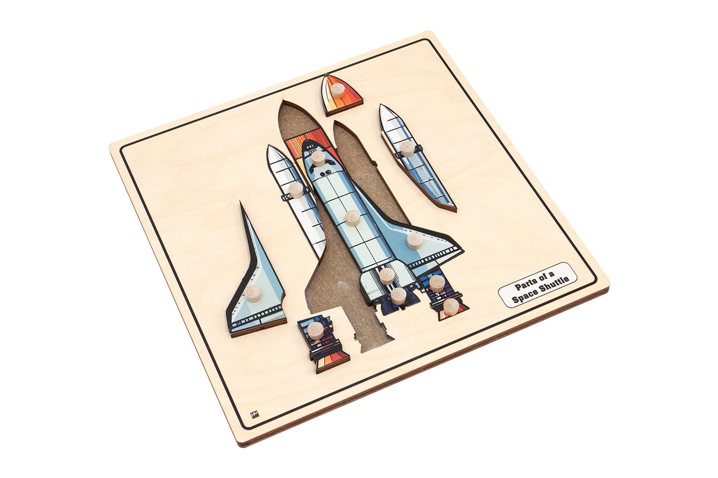Parts of a Space Shuttle with Nomenclature Cards (3-6)
