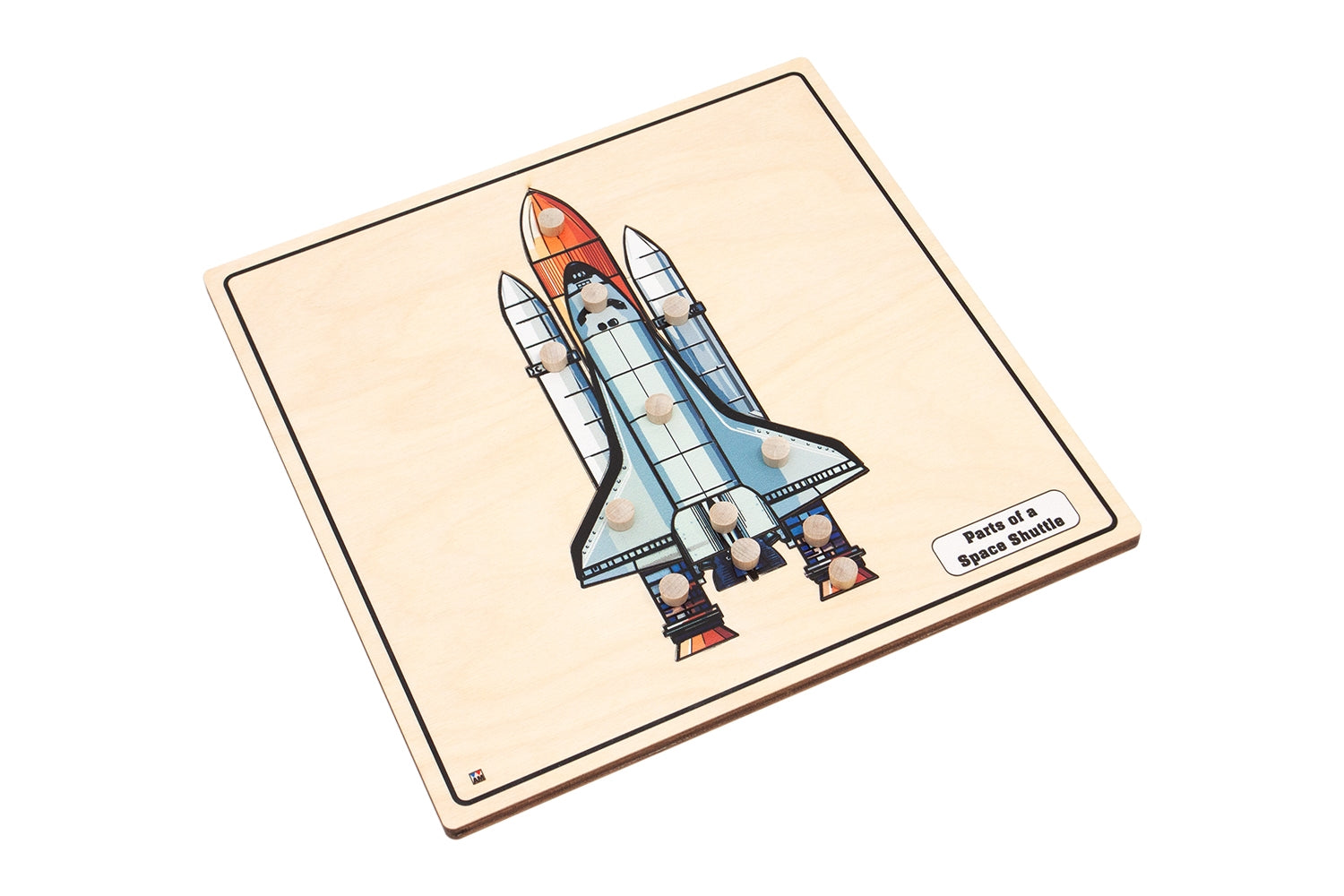 Parts of a Space Shuttle Puzzle with Nomenclature Cards (6-9)
